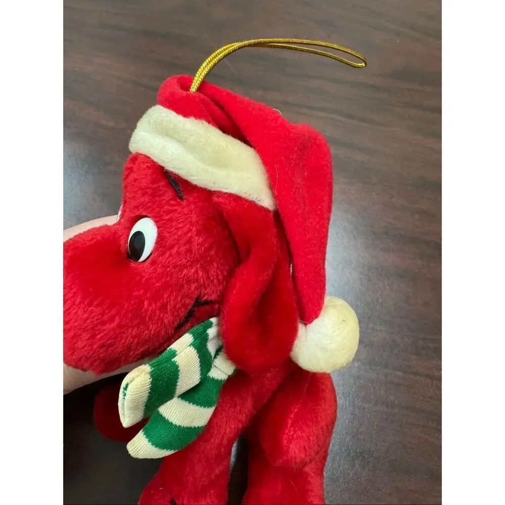 Vintage Clifford The Big Red Dog Plush Christmas Ornament